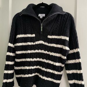 La Linge for Target Black and White Striped Sweater